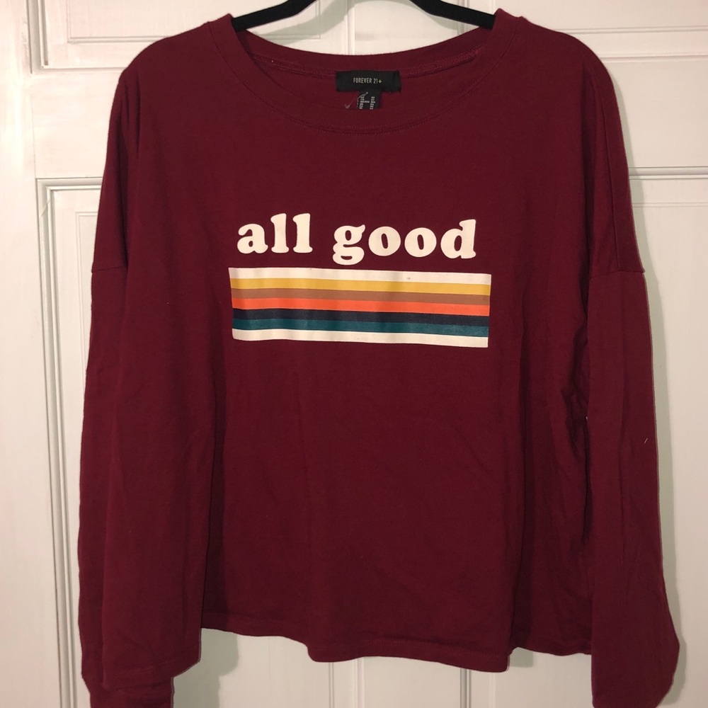 ☀️F21 “All Good” Long sleeve☀️